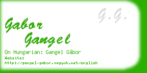 gabor gangel business card