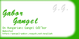 gabor gangel business card